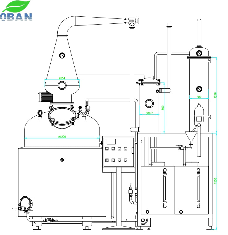 Brandy and Gin Distillation Equipment ——1200L (300Gallon)