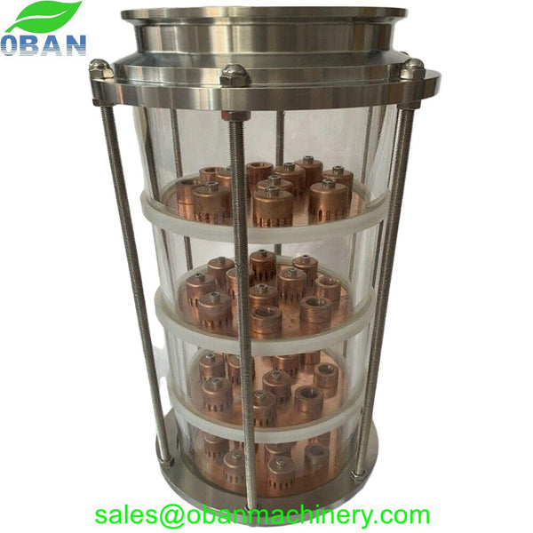 6" Glass Section Copper Bubble Plate Moonshine Reflux Column