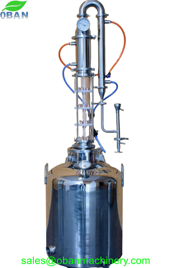26 Gallon 100L Moonshine Still with 4" Glass Reflux Column-Turn Key Project
