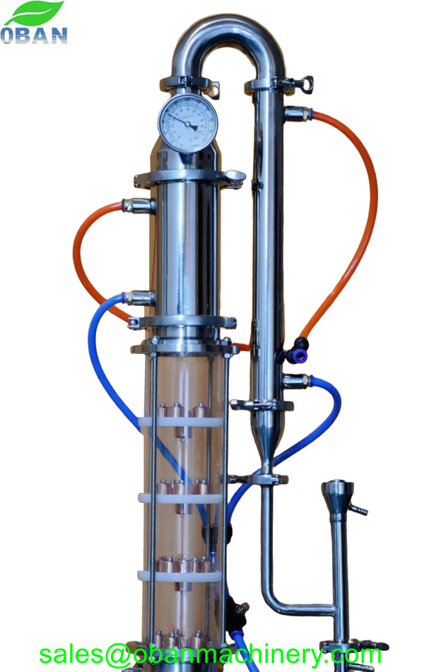 26 Gallon 100L Moonshine Still with 4" Glass Reflux Column-Turn Key Project