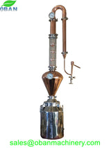 30L/8 Gallon 3 inch Glass&Copper Reflux Still with Copper Helmet
