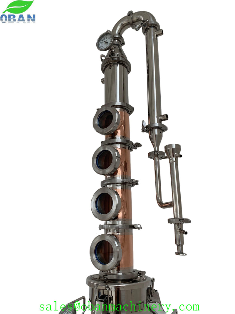 3" 4 Plates Copper Moonshine Flute Still Distillation Column