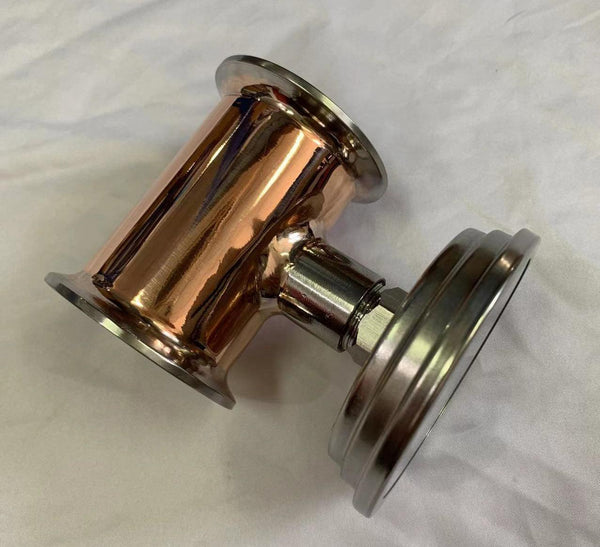 2" Copper Spool with Dial Thermometer - OakStills