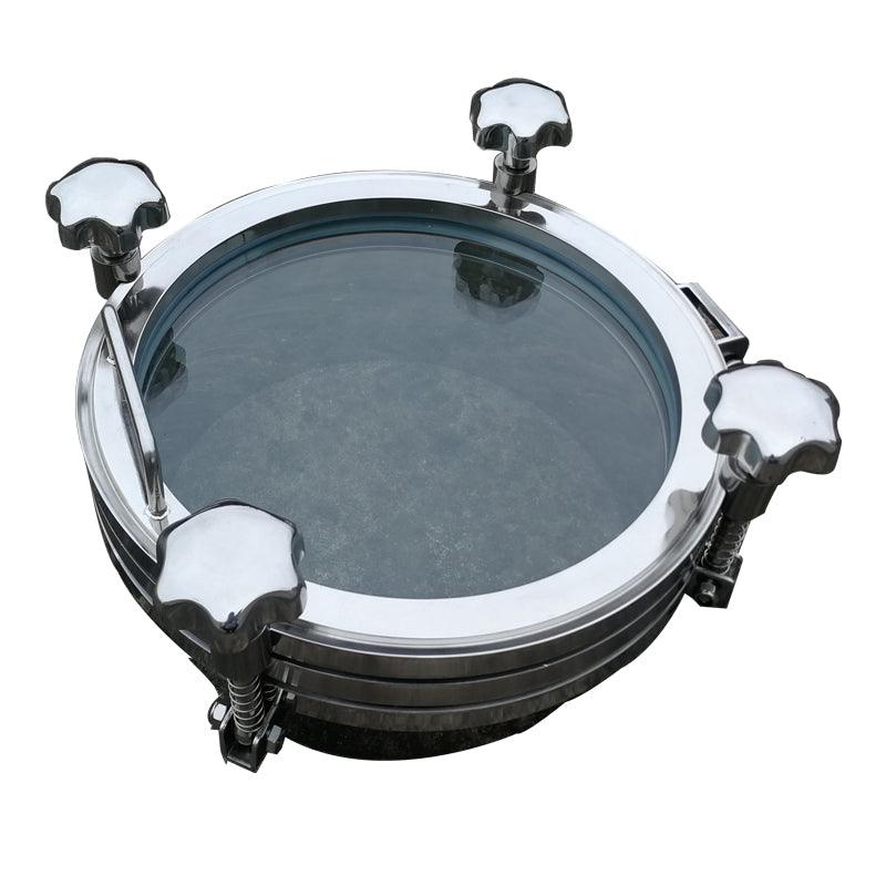 Stainless Steel Glass Manway 100mm 150mm 200mm 250mm 300mm 350mm - OakStills
